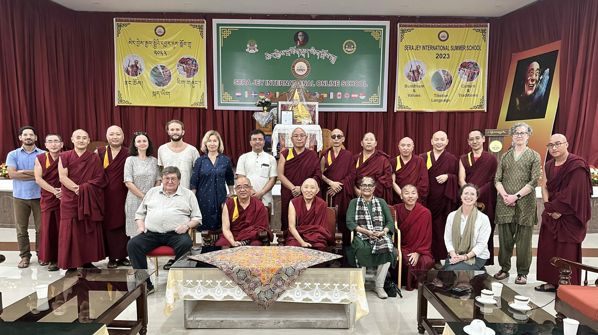 The Tudkam Project team meets with Bylakuppe monastery leadership.