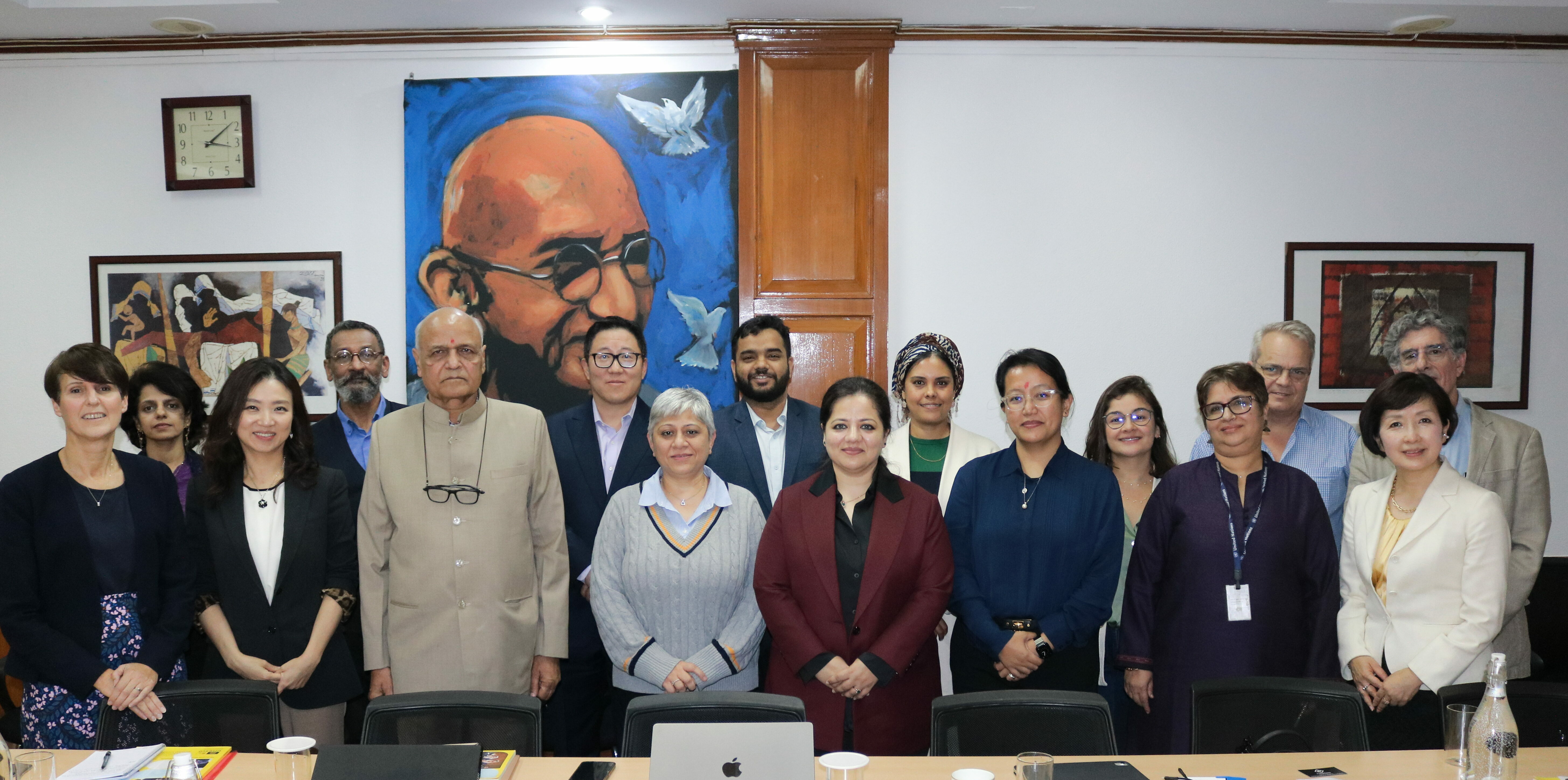 Davidson along with fellow governing board members for The Mahatma Gandhi Institute for Education of Peace and Sustainable Development, based in Delhi.