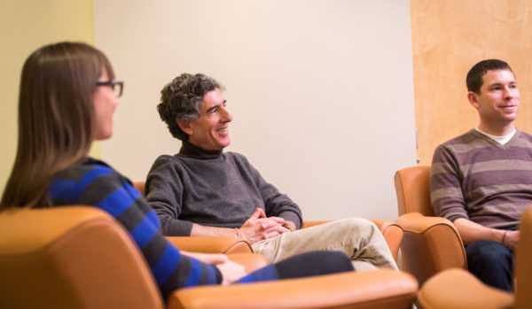 Richard Davidson meets with graduate students by David Nevala